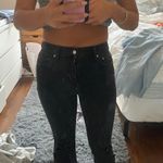 Nordstrom DAZE Shy Girl Black High-Waisted Distressed Cropped Flare Jeans Photo 2