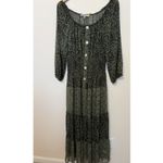 Figueroa & Flower Animal‎ Print Maxi Dress L Green Floral Cottage core Boho Slip Size L Photo 4