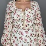Missguided misguided lace up ruffle dress floral NWT Photo 2
