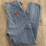 Dickies Vtg Y2K  Women's Blue And White Pinstripe Denim Jeans Cargo Pants Sz 9/29 Photo 0