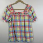 Johnny Was NEW  Delacey Puff Sleeve Boho Embroidered Peasant Top Womens Small Photo 3