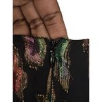 Julia Jordan Metallic Faux Wrap Belted Mini dress Tiered Surplice Neckline Photo 5