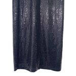 Bebe  Black Disco Dot Long Sleeve Maxi Dress Made in USA Bodycon Sequin Sz Medium Photo 6