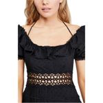 Free People FREE‎ PEOPLE Cruel Intentions Boho Mini Dress Black Sz 4 Photo 1