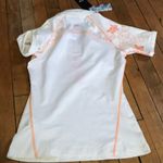 Adidas White Blouse with Orange Floral Design Photo 4