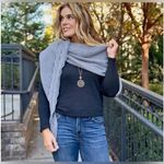 Free People NWT Coastline Cable Trim Scarf OS Photo 5