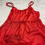 Vintage Undercover Wear Red Nylon‎ Lingerie Dress Babydoll Slip Nightie Photo 10