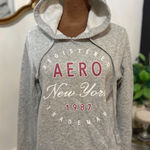 Aeropostale  Heather‎ Gray Hoodie Sweatshirt New York 1987 Graphic Pullover Photo 0