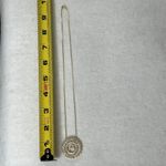 Letter A Gold Rhinestone Medallion Pendant Necklace Photo 3