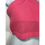 ZARA Bandeau Crochet Halter Crop Top Boho Barbie Pink Festival Summer Small Photo 1