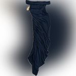 Katie May NWOT  Alana Asymmetric Off the Shoulder ruched midi Dress sz XS Photo 2