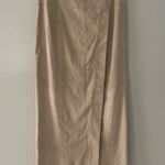 Vince Lamb Leather Faux Wrap Midi in Marzipan Beige Suede Leather Skirt… Photo 1