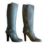 Chloé CHLOE Tucson Gray Boots Leather Adjustable Belt Knee High Tall Italy EU 38 /7.5 Photo 0