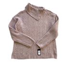 Verve Ami  Sweater Pink Split Shawl Cowl Neck Soft Cable Knit Tunic XL NEW Photo 8