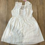 NWT white lace zip up back super comfy and very flowing dress Photo 0
