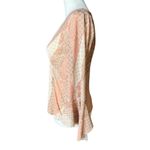 Hippie Paisley Vintage Y2k 90’s boho patchwork top stretch bell sleeve Small Orange Photo 1