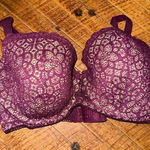 Victoria's Secret Victoria’s Secret burgundy lace 36DD Dream Angels lined Demi Photo 0