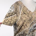 Rebecca Malone  Animal Print V-Neck Top XL Photo 6