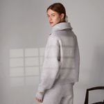 ✨Lunya Cottonsilk™ Collared Half Zip Mellow Heather Grey Sz Large Sweater✨ Gray Photo 3