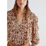 Free People Meant to Be Floral Cotton Long sleeve blouse size XS Vintage Combo Photo 1