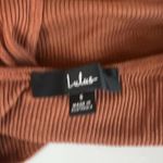 Lulus  Strappy Ribbed Bodysuit Chestnut Size Small Photo 4