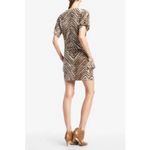 BCBGMAXAZRIA  Silk Dress Zebra Print Animal Ayshea‎ Size XXS Blouson Brown White Photo 1