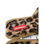 Unionbay Nordstrom Leopard Fuzzy Slides Tan Black Brown 7 New Photo 1