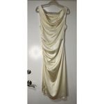 S'edge Elsa Satin Midi Dress Marshmallow Cream Size Small NWT New Years Bridal Photo 6