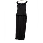 Black Halo Women's Eve La Reina Gown Black Formal Elegant Black Tie Chic Size 0 Photo 1