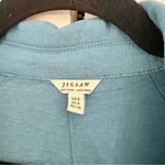 Jigsaw Japanese Crepe Shirt Dress Size US 4 Long Sleeve Maxi Dusty Blue Photo 10