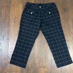 Nike Golf Dri-Fit Windowpane Plaid Black/White Cropped Capris Pants Photo 7