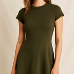 Silence + Noise  Olive Open-Back‎ Tie Mini Dress M NWOT Y2K Trendy Photo 0