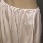 Vintage Sears Half Slip Size Large Short Length Nylon Beige Blush Lace Trim Slit Photo 2