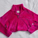 Urban Outfitters Fuschia cropped fleece pullover Photo 0