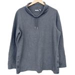 L.L.Bean Gray Softlight Quilted Funnel Neck Sweater Sz XL Photo 5