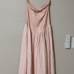 Free People  Onda Midi Dress Baby Pink Nectar Drop-Waist Tube Romantic Peasant Photo 1