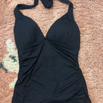 Ralph Lauren Lauren Halter Tankini Women Swim Top Solid Black - SEE MEASUREMENTS Photo 0