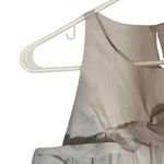 Nectar Clothing  Gray Cotton Blend Ruffle Detail Key Hole Back Blouse Women Sz S Photo 2