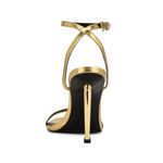 Nine West  Women's Gold Reina Ankle Strap High Stiletto Heel Sandals sz 10 New! Photo 2