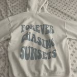 Forever Chasing Sunsets white and blue hoodie Size M Photo 4