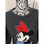 Disney Minnie Mouse Sweatshirt Size S Womens Land Parks Pullover Black Photo 6