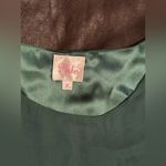 Parker  Green Silk Top Black Leather Skirt Mini Dress size Medium Photo 7