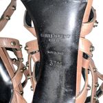 Saint Laurent Jerry Studded Taupe Leather Sandal Heels 7.5 Photo 4