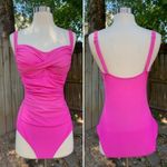 Vintage Ocean Jewel Pink Ruched Swimsuit Size Small One Piece Sweetheart Photo 7