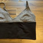 Madewell Black Gray Colorblock Sports Bra Crop Top Bralette XS Wireless Photo 1