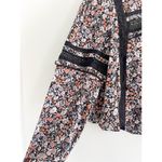 American Eagle Lace Floral Babydoll Bohemian Blouse Top Open Back Sz S Photo 4