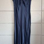 Women's Cut Loose Silky Drop Waist Flared Hem Tank Dress in Navy Taylor Swift Blue Size XS Photo 0