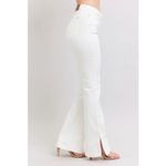 Judy Blue High Waist Garment Dyed White Side Slit Slim Bootcut Denim Jeans Photo 3