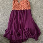 Free People Copper and Purple Textured Dress Photo 2