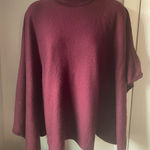 Trina Turk  100% Merino Wool Asymmetrical Maroon Sweater‎ Photo 0